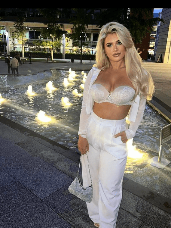 The Love Island star looked incredible all in white