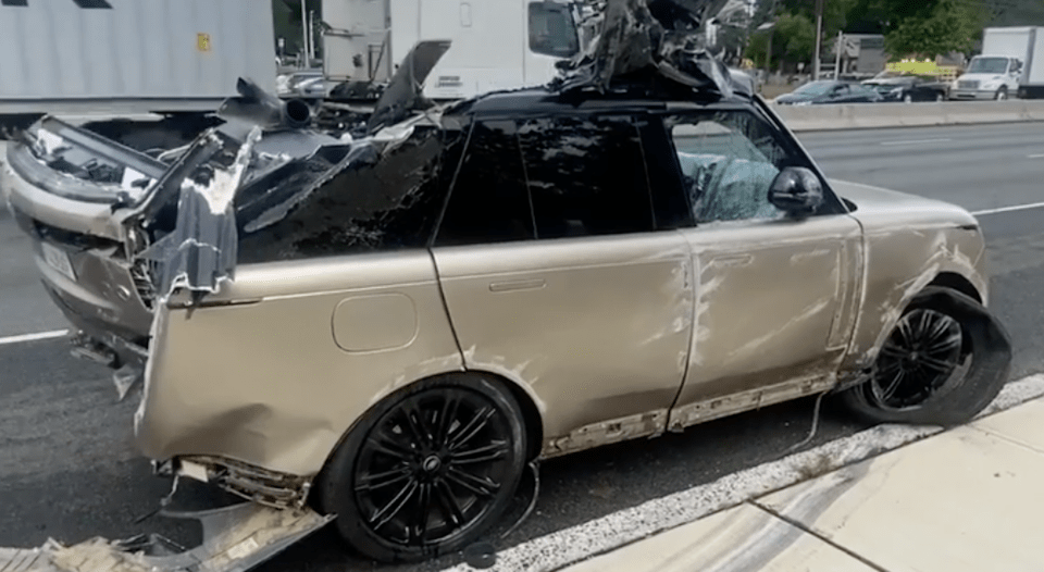 This brand new Range Rover was past the point of repair after the incident