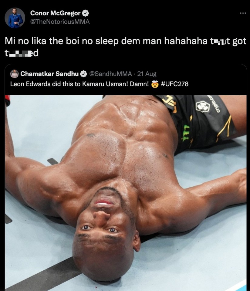 The Nigerian Nightmare was brutally trolled by Conor McGregor after his KO loss