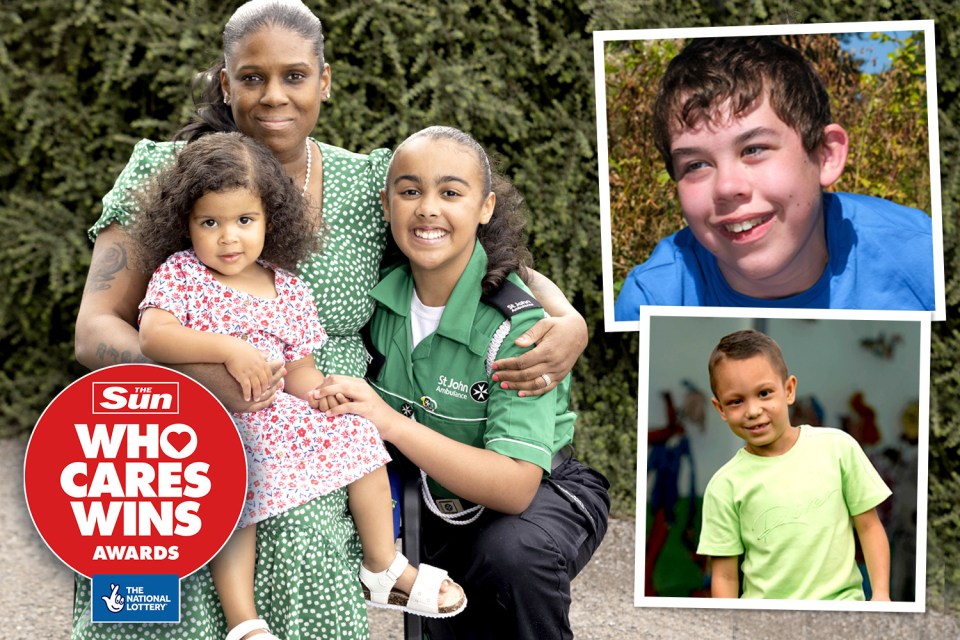 Jayden Sorhaindo (L), Oliver Vosey (Top R) and River Rhodes (bottom R) have been nominated for the Who Cares Wins Awards