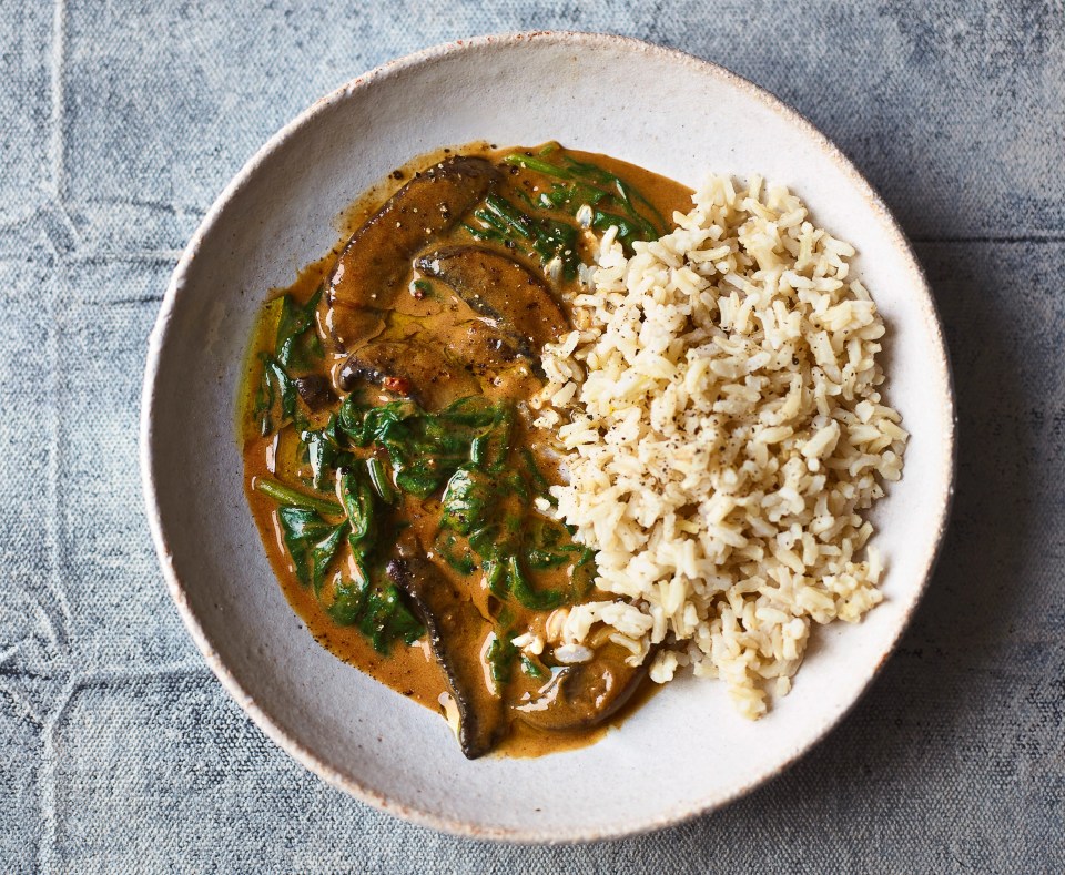 This vegan mushroom stroganoff uses oat milk and flour