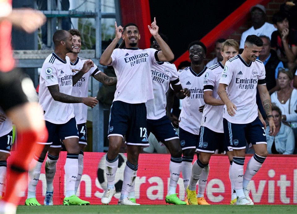 Saliba netted his first goal for the club after scoring an own goal last weekend