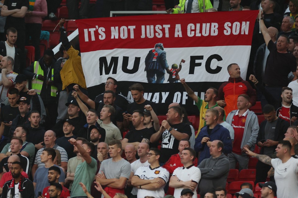 Protests took place inside Old Trafford too