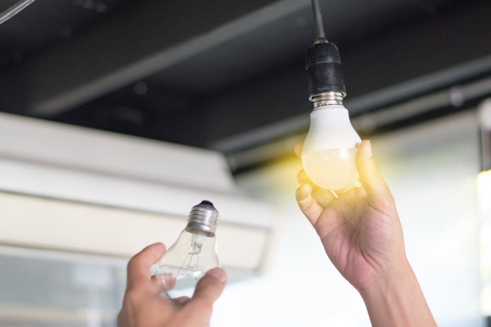 A mum says by switching to LED lightbulbs she saves around £35 to £40 a month (stock image)