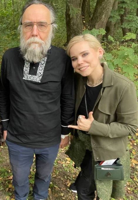 Darya Dugin, pictured with her controversial father, was killed by a car bomb on Saturday