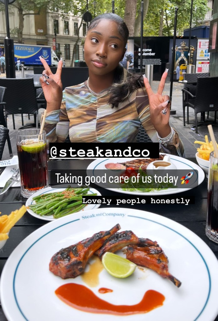 Dami shared a picture as they went for lunch