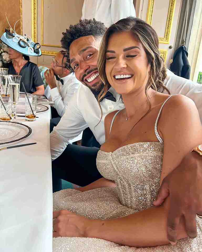 Jordan Banjo with his new wife, Naomi, on their wedding day