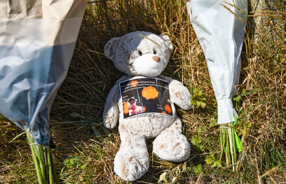 A teddy bear has been left at the scene in tribute