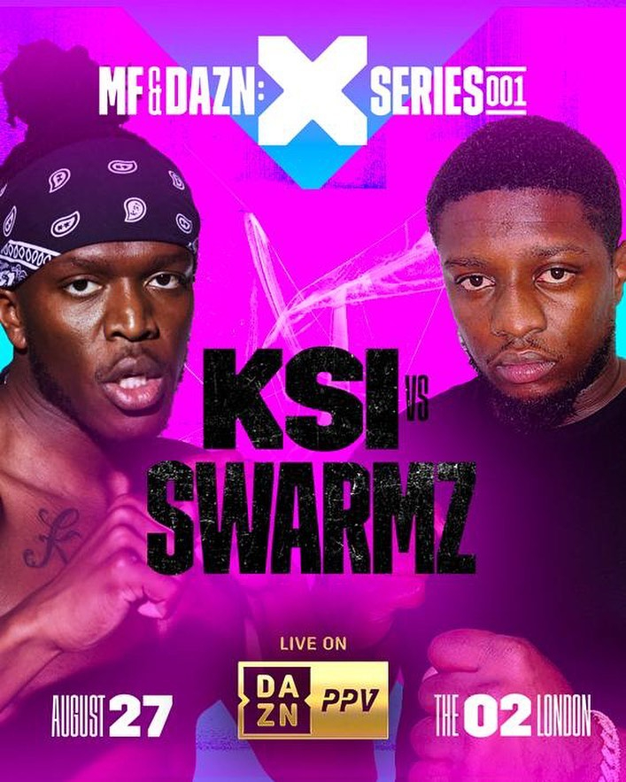 Fight poster for KSI vs SWARMZ