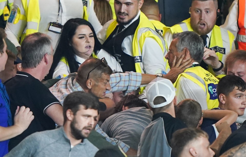 Stewards were targeted in some cases as some spectators lost their cool while watching the Championship match