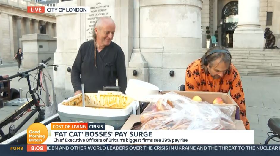 The GMB presenter coined food banks as "trendy"