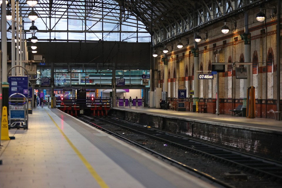 Manchester Piccadilly Station was hit by the rail strike today