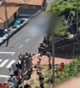 Horror footage shows the moment the girl was struck in front of horrified crowds