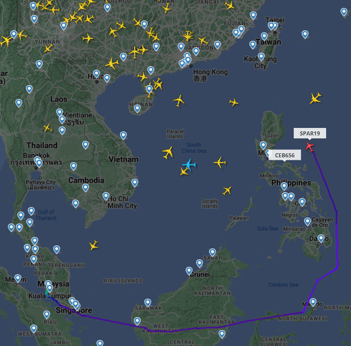 Pelosi's flight is heading towards Taiwan expected to land in the new few hours