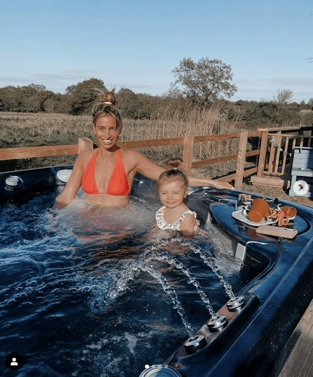 Ferne's home has a hot tub in the garden