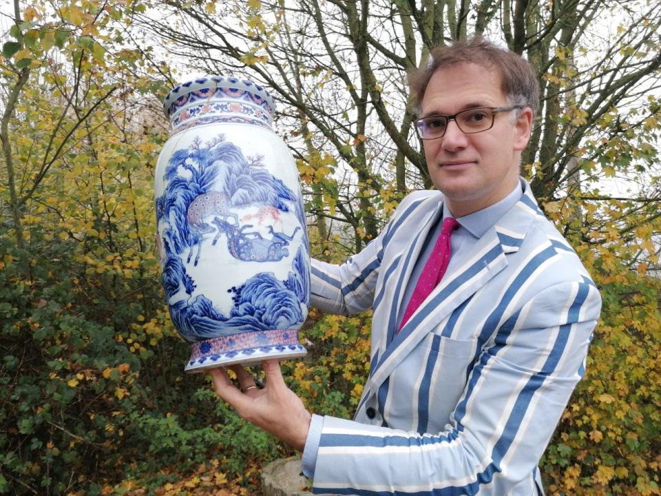 Charles has shared how he was scared a client would drop a £700k vase - not pictured above