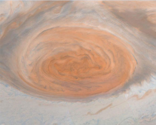 The Great Red Spot is a giant storm on Jupiter that's bigger than Earth