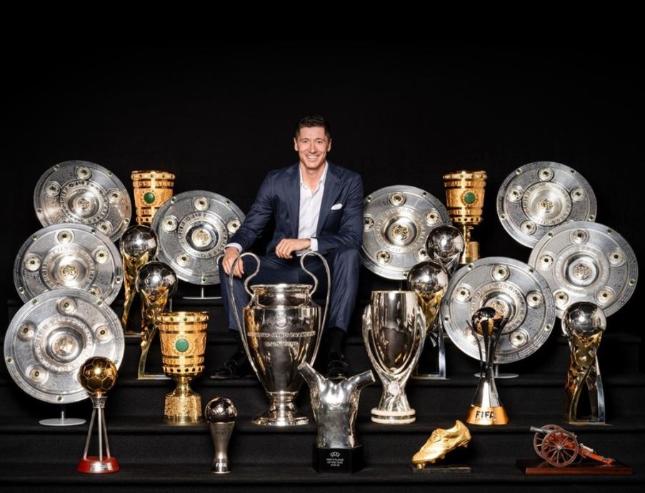 Lewandowski with his incredible haul