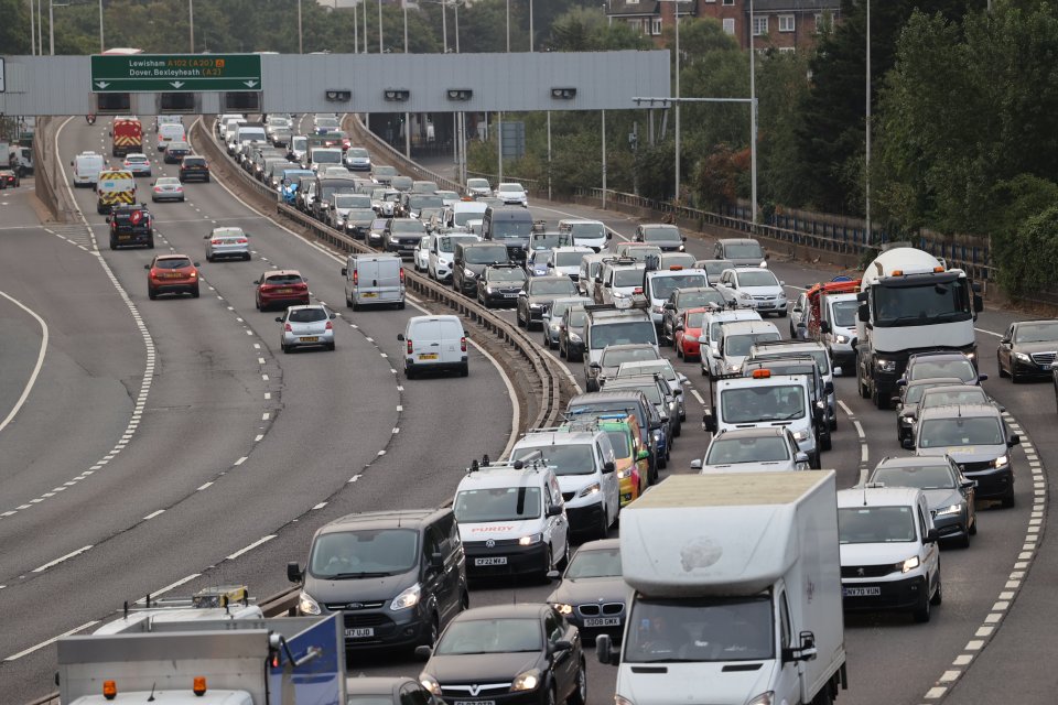 The Blackwall Tunnel approach in South East London looked completely jammed this morning