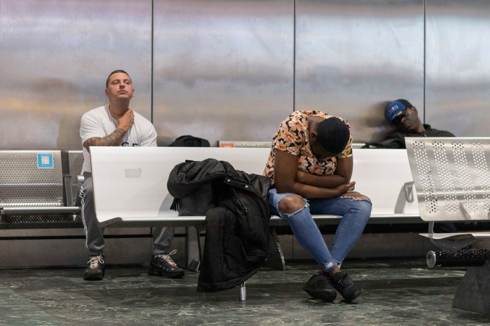 Passengers waited for the scarce trains at London King's Cross