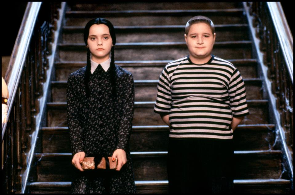 Christina Ricci and Jimmy Workman as Wednesday and Pugsley Addams