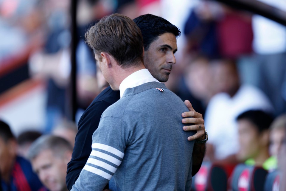 Arteta watched his side dismantle Parker's men on the south coast