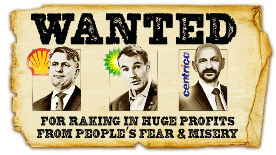 Energy fatcats Shell’s Ben van Beurden, Bernard Looney of BP, and Centrica’s Chris O’Shea have to answer to Nadhim Zahawi on how much cash they are making