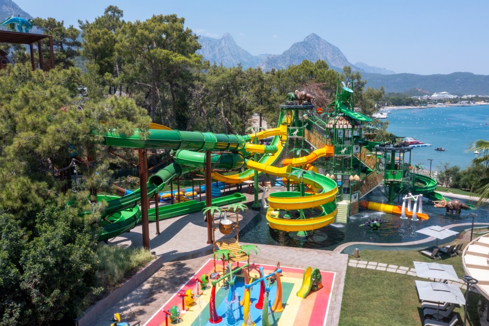 Kids will love the slides in the hotel's water park