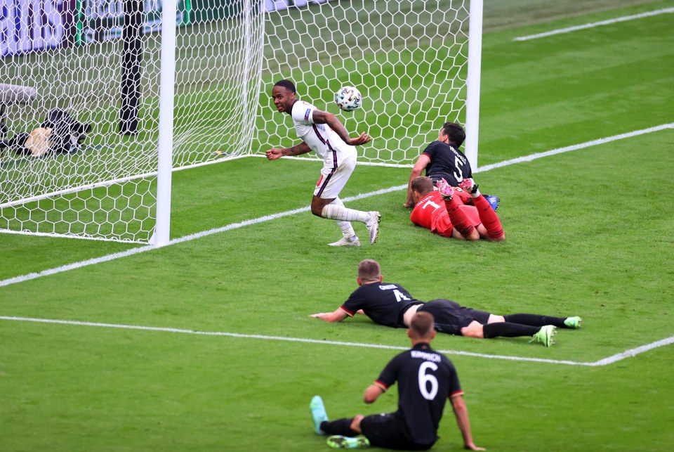 Raheem Sterling sparked pandemonium across the nation by scoring England's opener against Germany at Euro 2020