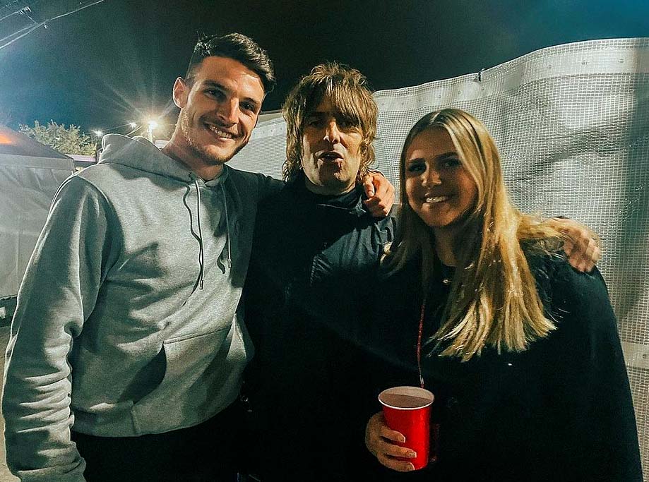 Rice and Lauren alongside rockstar Liam Gallagher in Reading