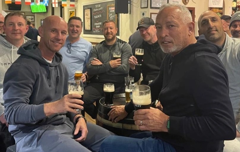 Nicky Butt posted pictures on Instagram showing the group enjoying a pint