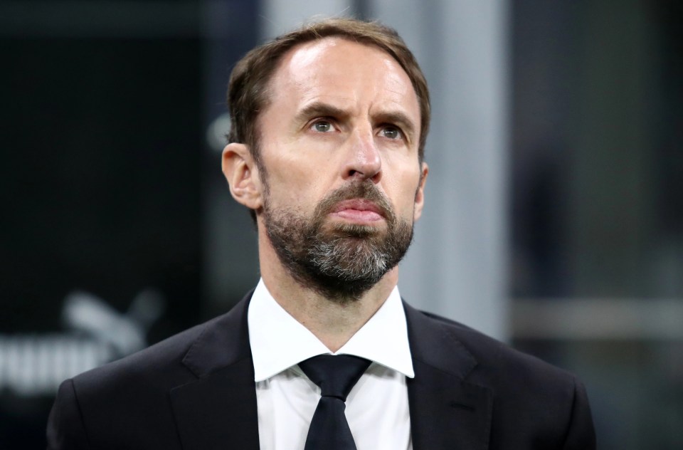 Gareth Southgate looks to the skies after defeat in Italy