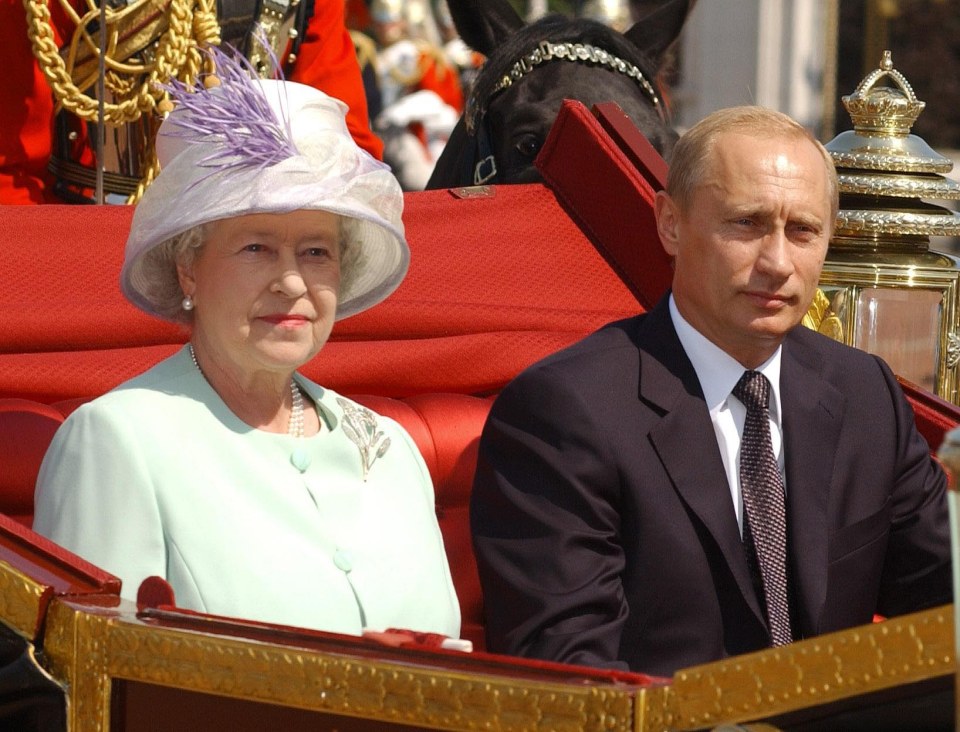 The Queen and Putin pictured during his 2003 state visit