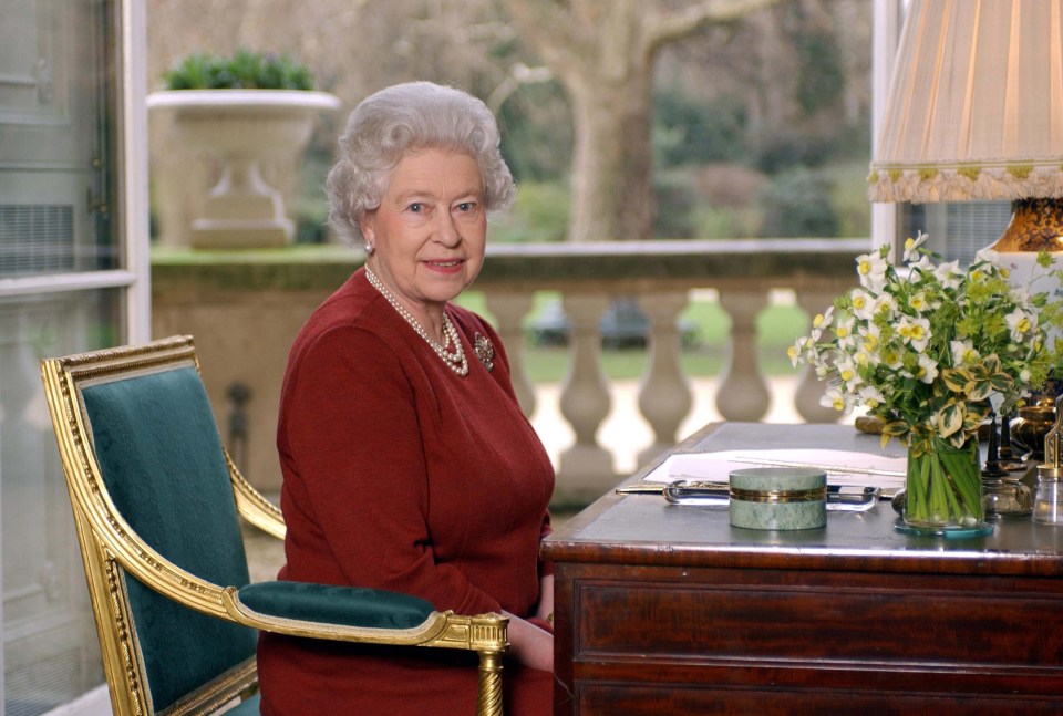 The Queen, pictured recording her Commonwealth message in 2004, was born in a central London townhouse and was never expected to be monarch