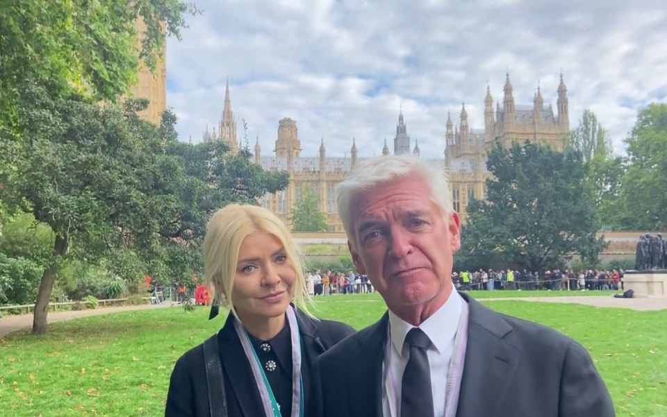 Holly said she and Phil went in to Westminster Hall as accredited broadcasters