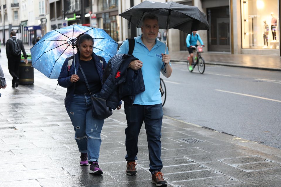 It's forecast to be cold, wet and windy today