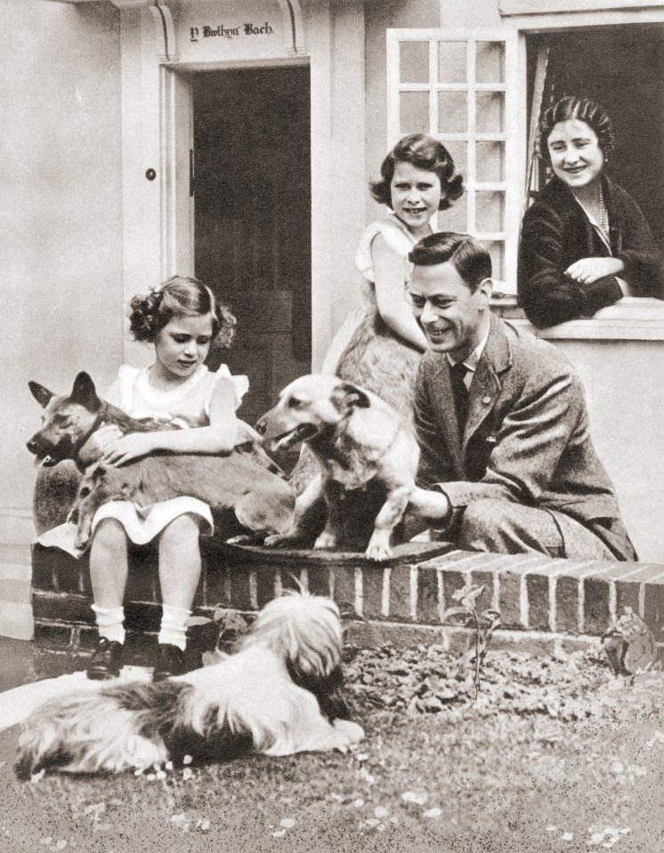 The Royal Family in 1936. George VI with Queen Elizabeth (the Queen Mother), Princess Elizabeth and Princess Margaret