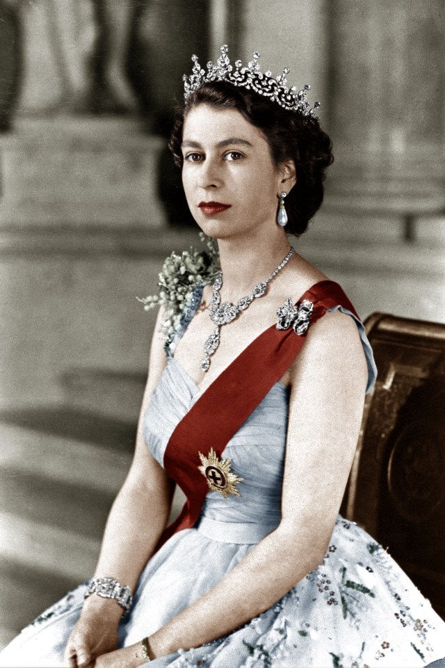 Queen Elizabeth II pictured in February 1952 when she acceded to the throne