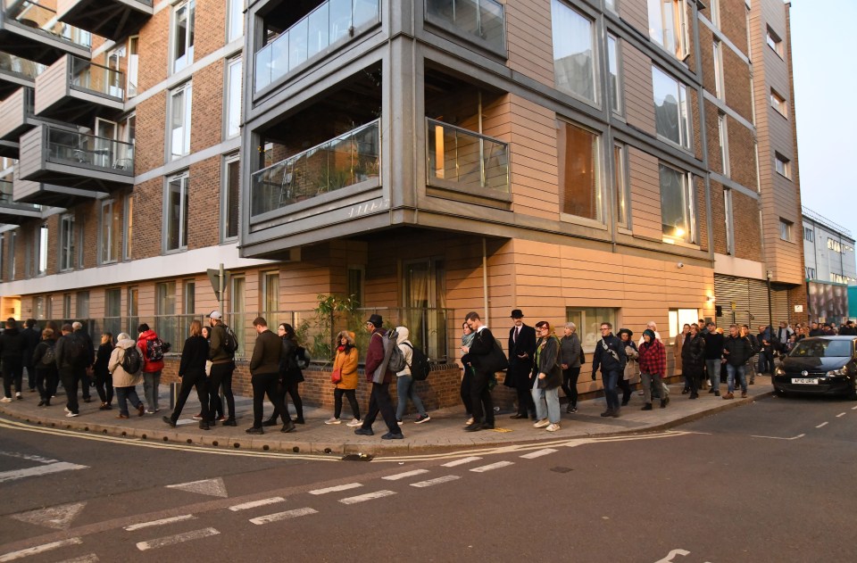 The queue for the Queen's lying in state in Southwark, south London