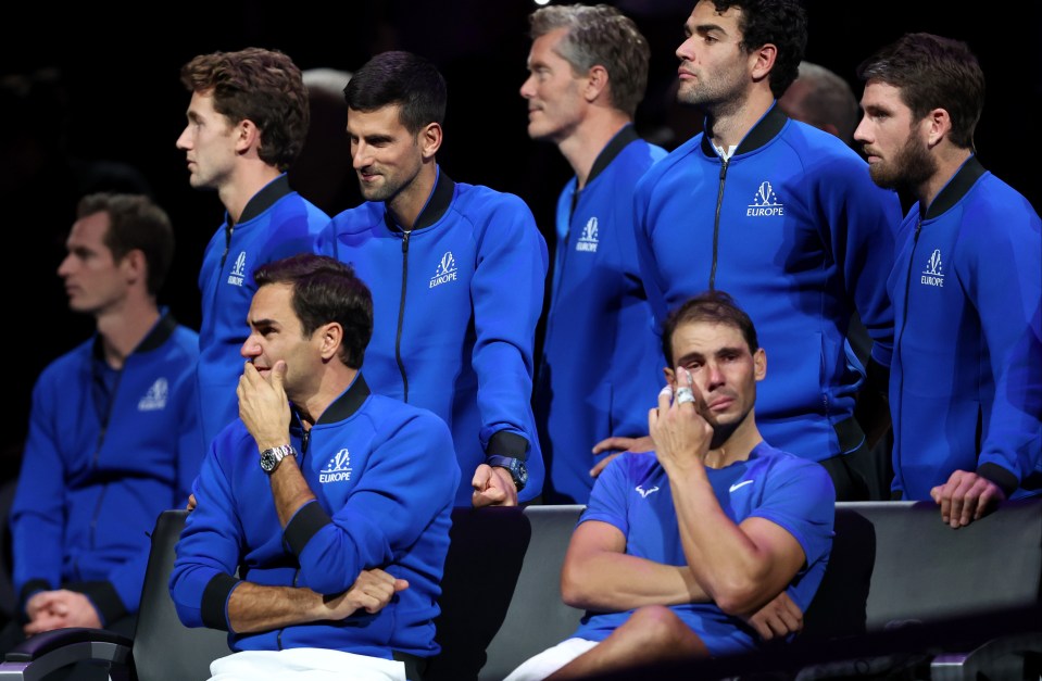 Rafa Nadal was also teary as his playing partner quit tennis