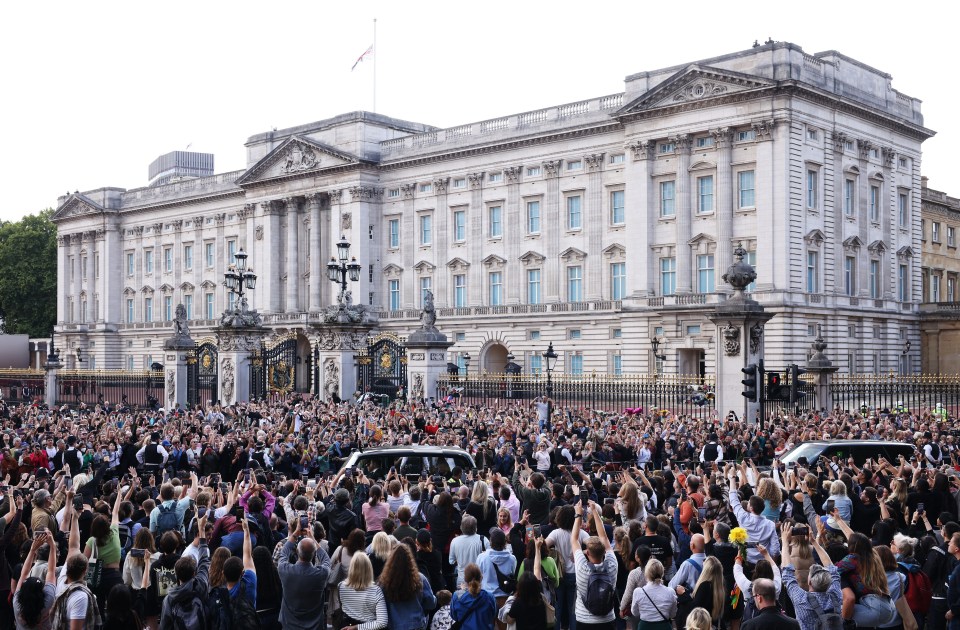 Royal fans sung 'God Save the King' as he arrived