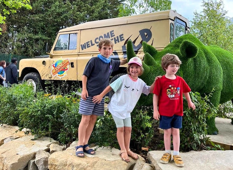 Caroline's kids explore Jumanji land