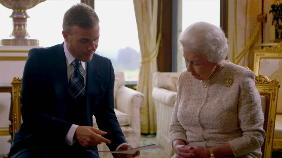 The Queen and Gary working on her diamond jubilee concert