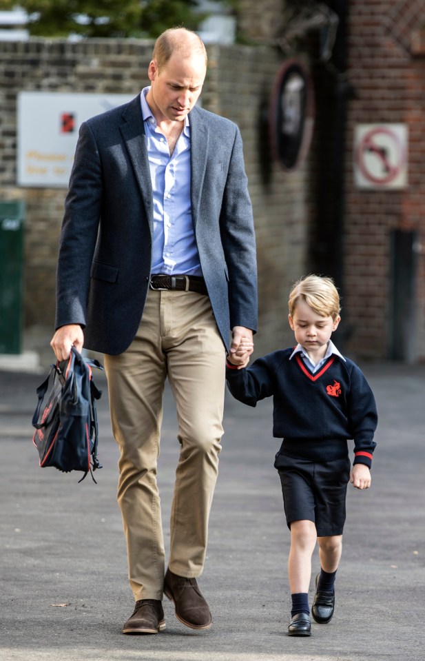 Wills and George arrive at Thomas’s in Battersea, South London for his first day