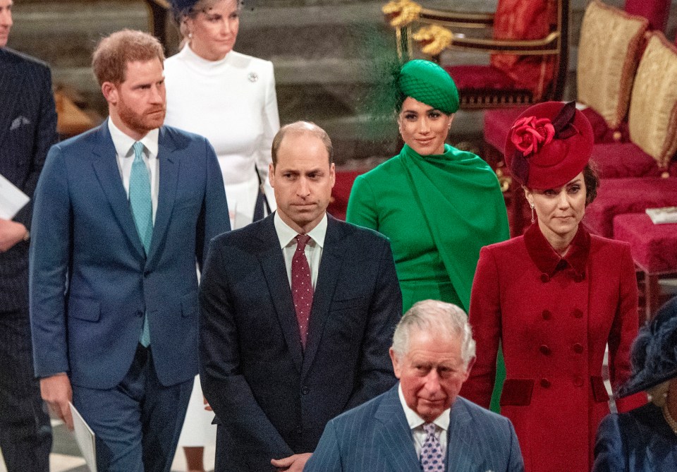 Just before Meghan and Harry stepped down, the couples appeared to 'blank' one another at the 2020 Commonwealth Day Service