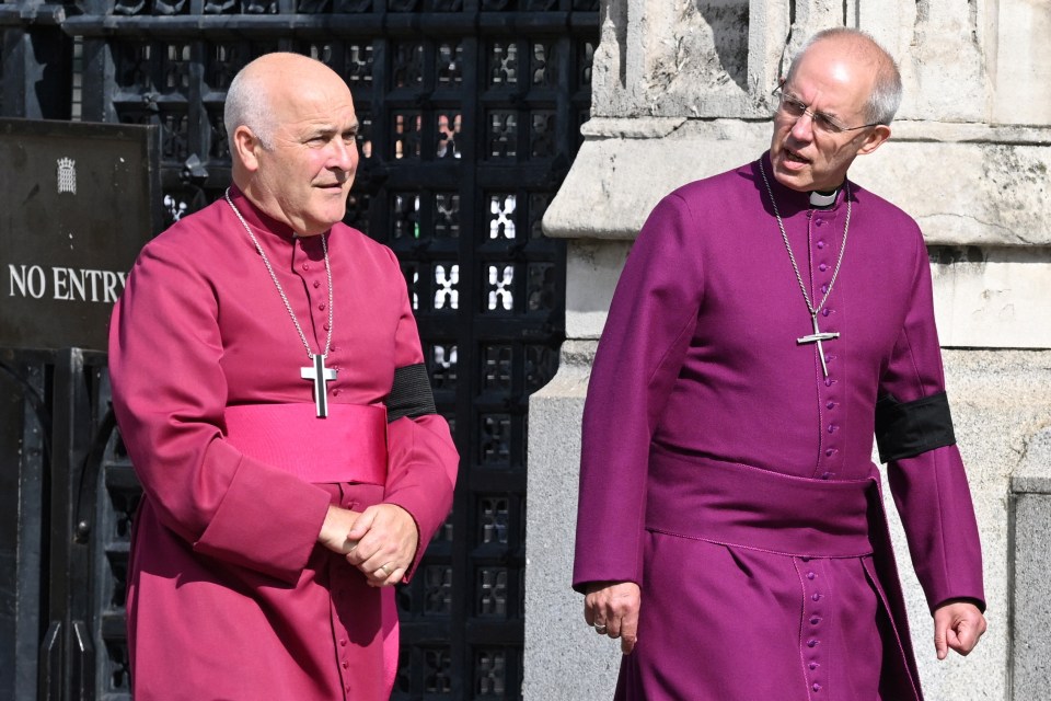 Cottrell, left, with The Archbishop of Canterbury Justin Welby in September 2022