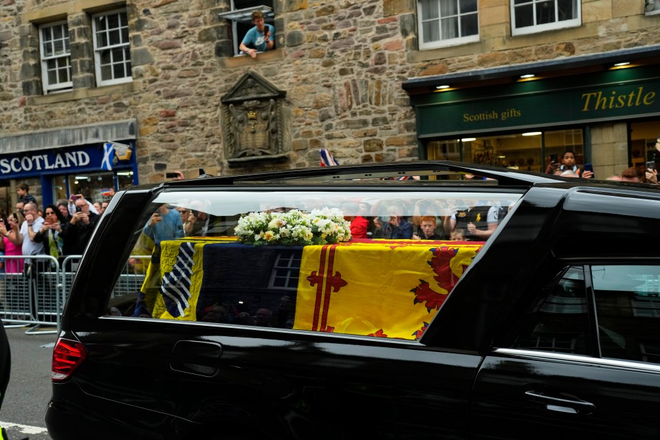 It was removed before Her Majesty's body reached Edinburgh