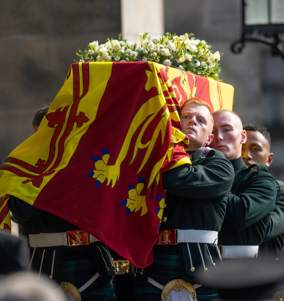 The Queen's coffin was flown to London from Scotland