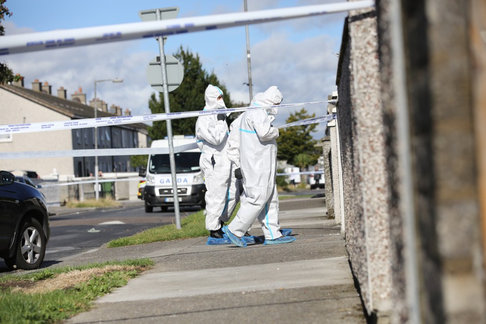 Forensics on the scene in Tallaght, Dublin