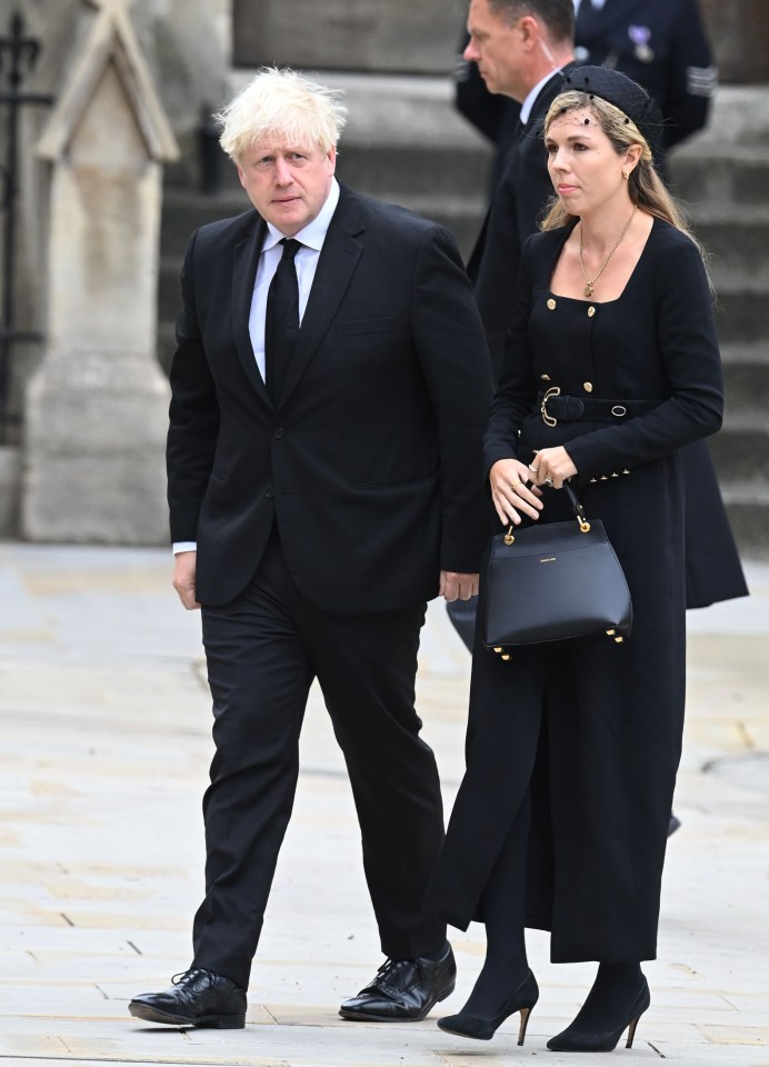 Boris Johnson arrived with wife Carrie